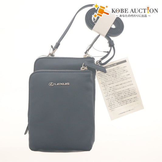 ■ LEXUS Collection Pochette Pouch Bag Vegan Leather Men's Women's Navy With Accessories Unused