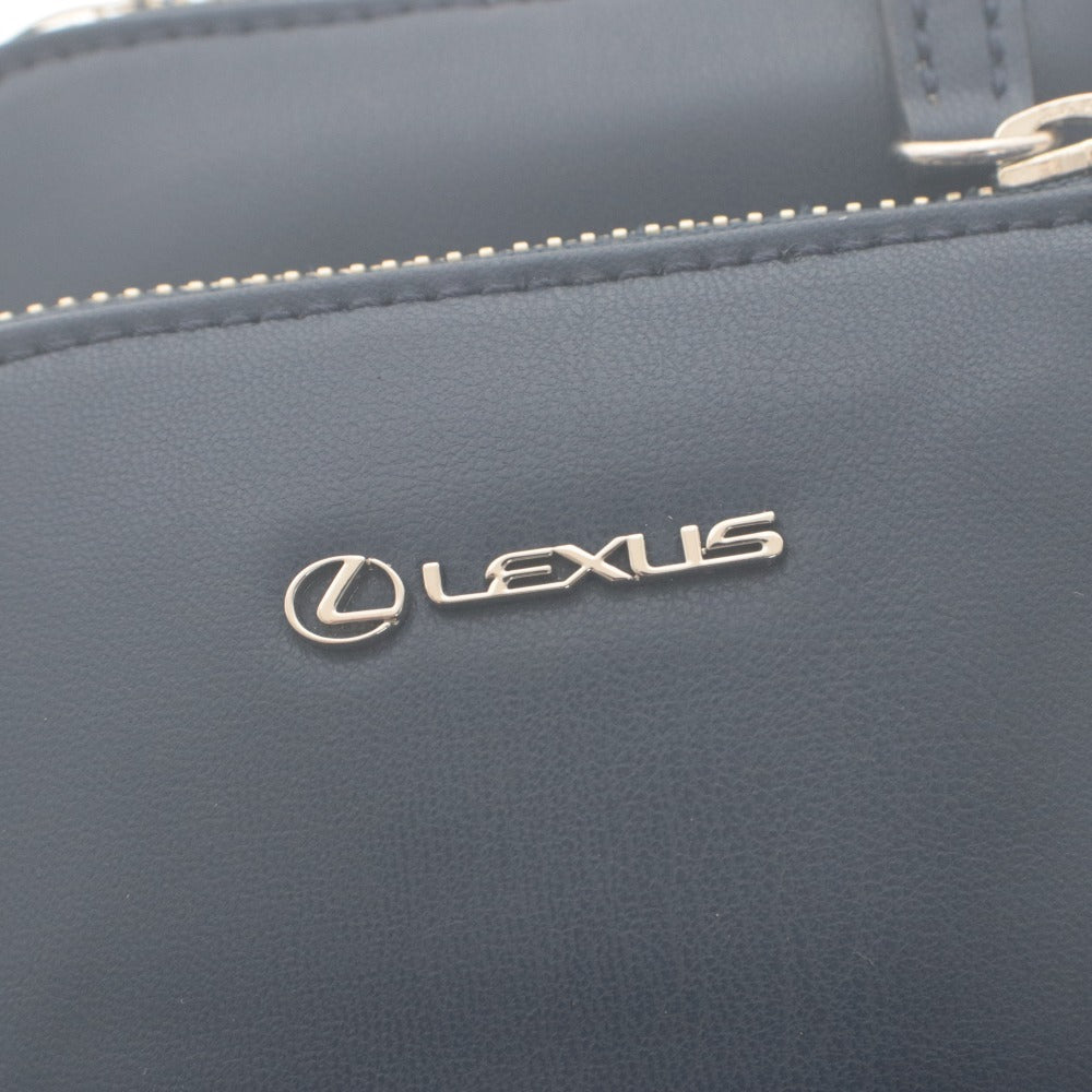 ■ LEXUS Collection Pochette Pouch Bag Vegan Leather Men's Women's Navy With Accessories Unused