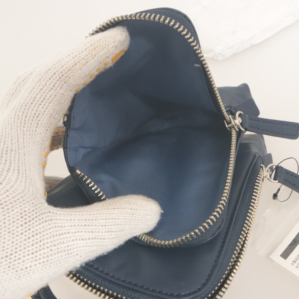 ■ LEXUS Collection Pochette Pouch Bag Vegan Leather Men's Women's Navy With Accessories Unused