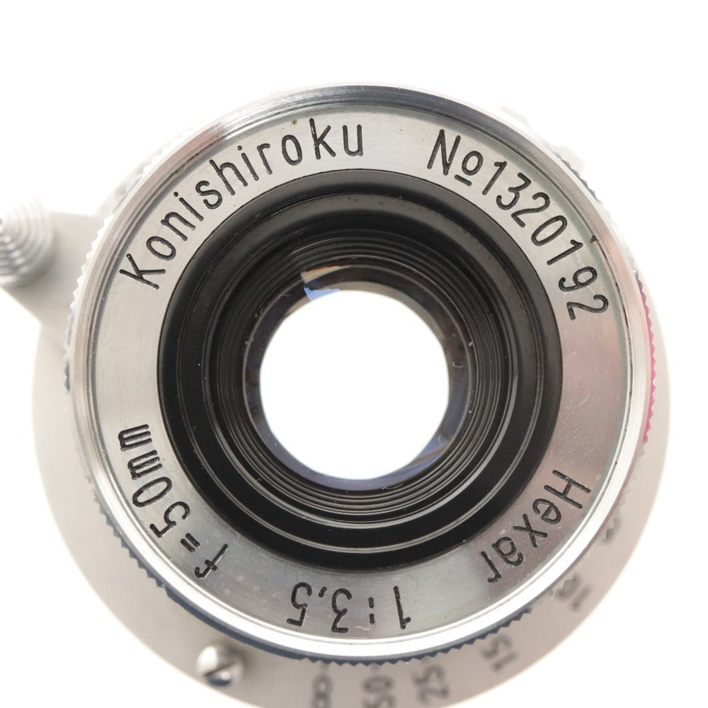■ コニカ カメラレンズ Konishiroku Hexar 50mm F3.5 ライカL39スクリューマウント オールドレンズ 和製エルマー カメラ用品 光学機器