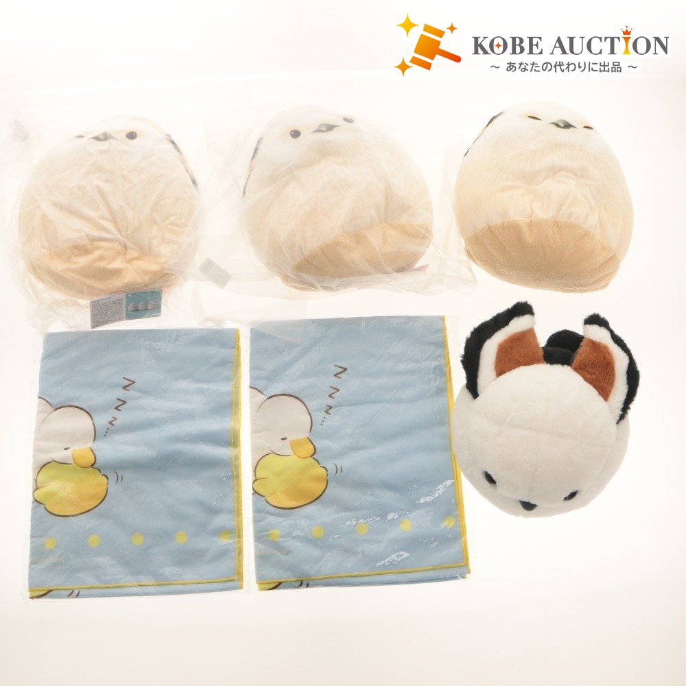 ■ YOU+MORE! 他 ぬいぐるみ クッション タオル 6点セット まとめ売り 雪の妖精を思う存分愛でられる シマエナガのもっちりクッション 等
