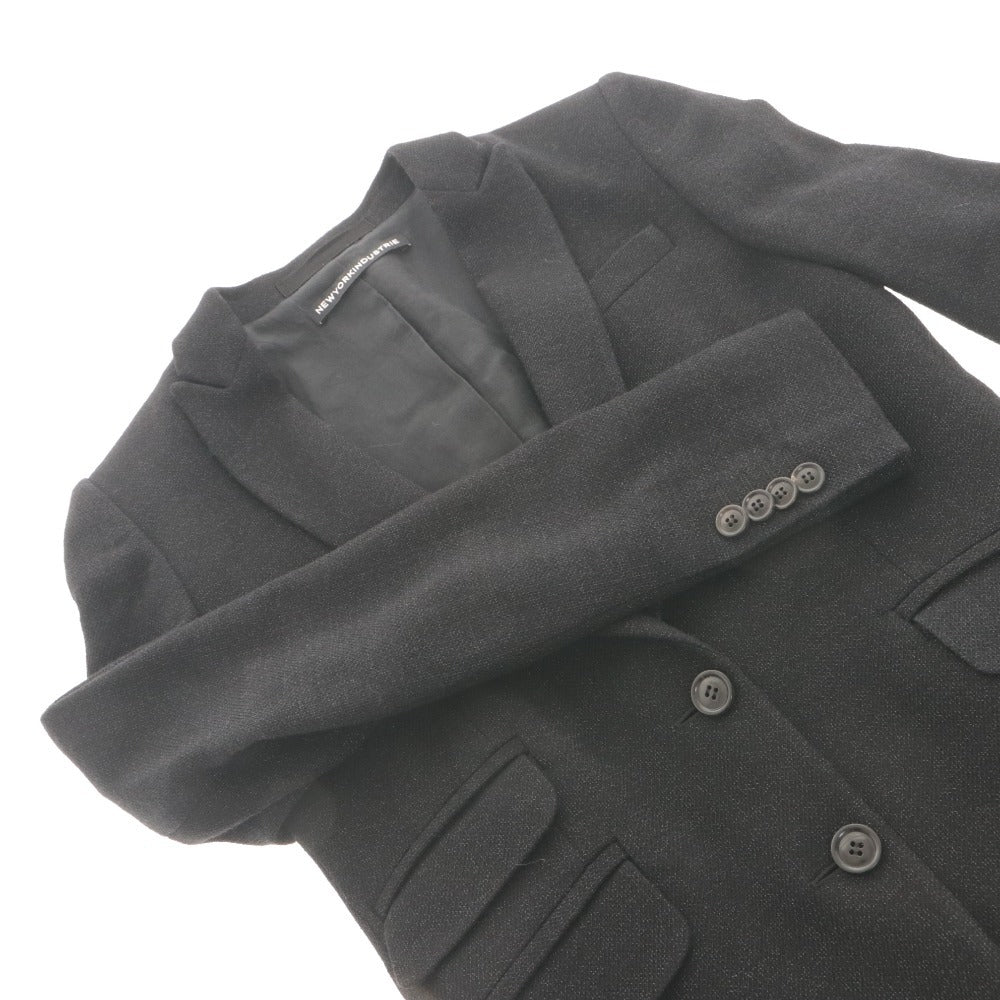■ ニューヨークインダストリー ジャケット トップス アウター 長袖 レディース 40(M~L相当） ブラック 未使用 付属品付き