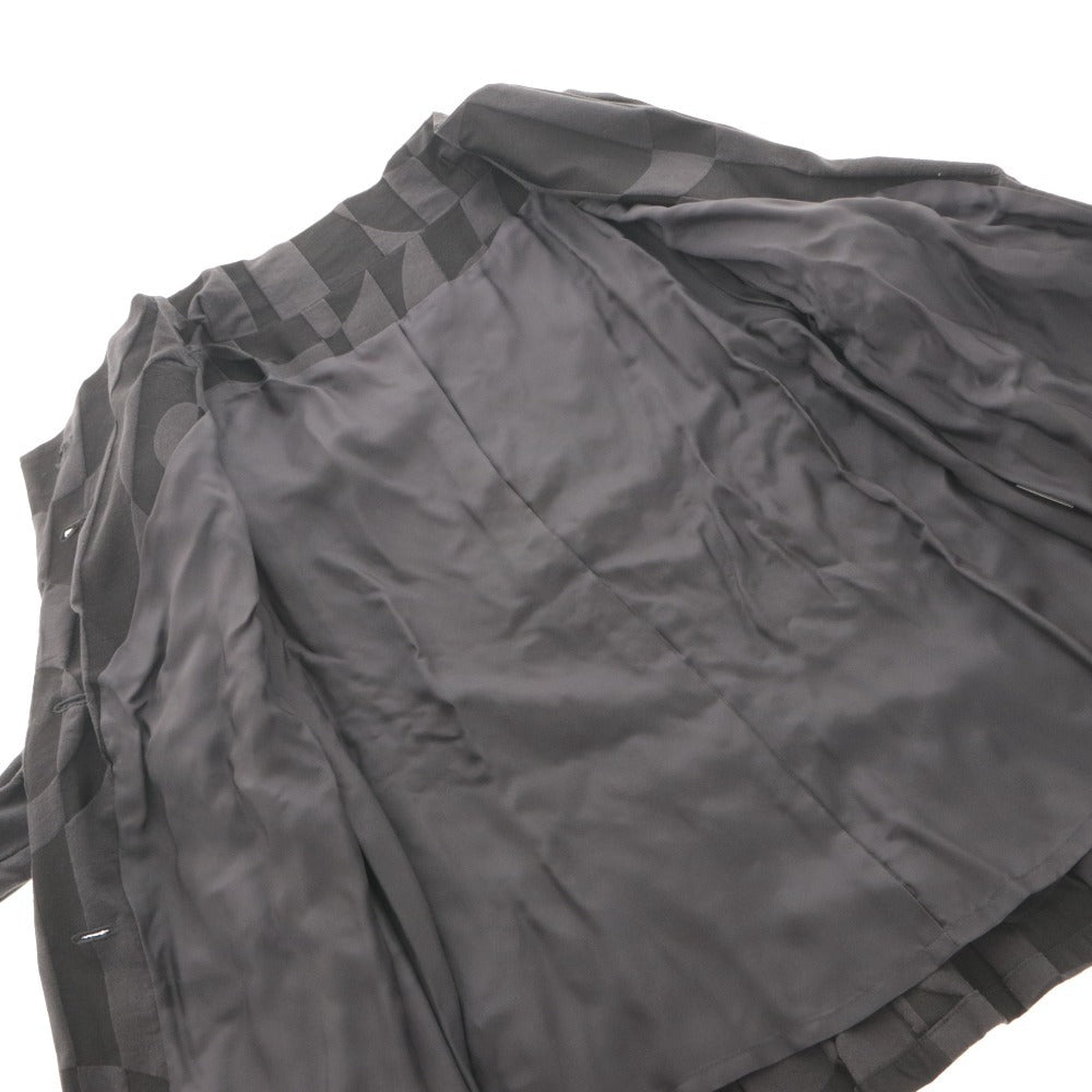 ■ ジウ 慈雨 ジャケット シャツ 長袖 トップス アウター 水玉 スタンド 日本製 レディース 40(M～L相当）ブラック系 未使用 タグ付き