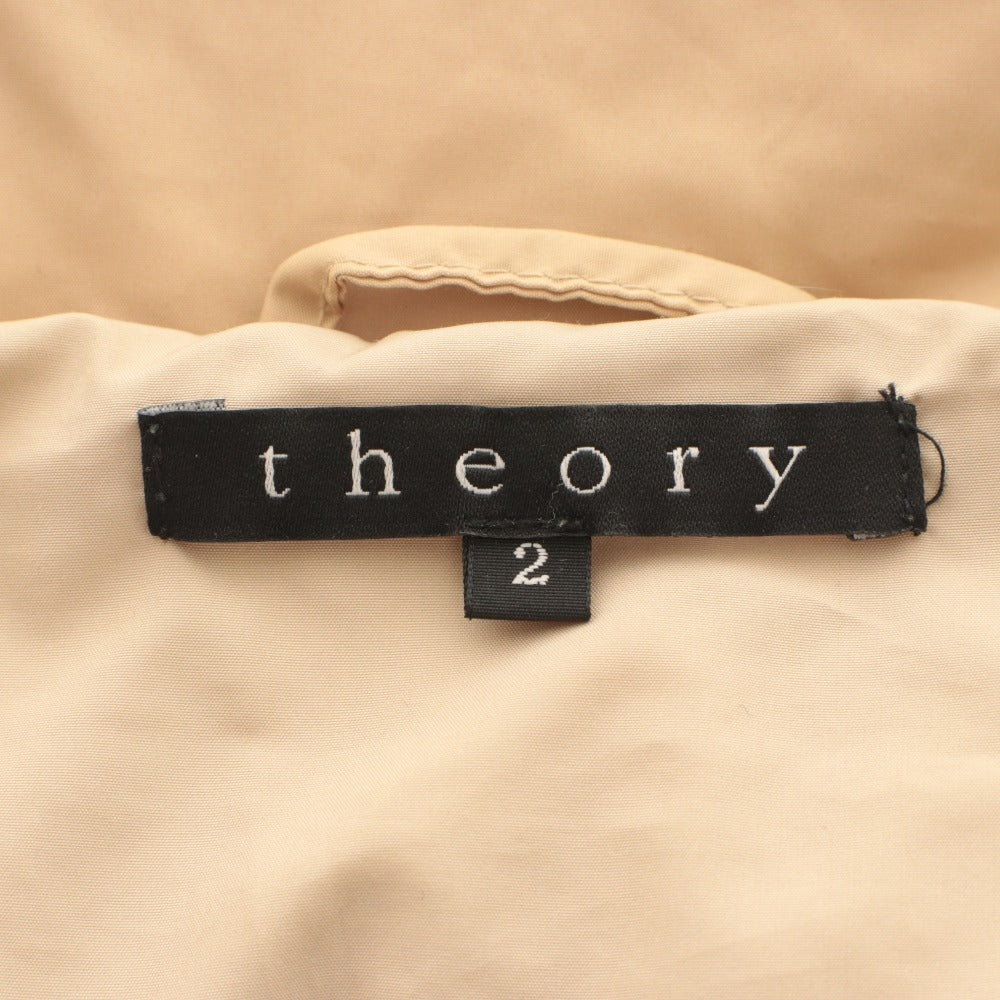 ■ セオリー theory ダウンジャケット 長袖 アウター スタンドカラー レディース 2(M相当）ベージュ