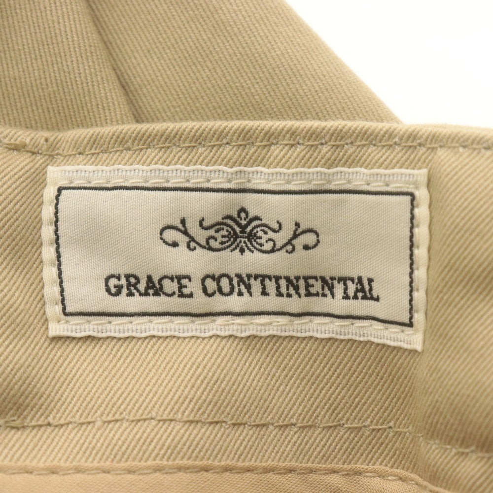 ■ グレースコンチネンタル GRACE CONTINENTAL スカート ボトムス Iライン チノ スリット 日本製 レディース 38(M相当）ベージュ 未使用