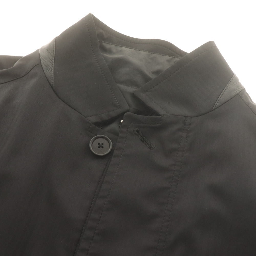 ■ 23区 HOMME コート 長袖 アウター スタンドカラー インナーダウン メンズ 50L C100～106 (XL相当）ブラック インナーダウン付き