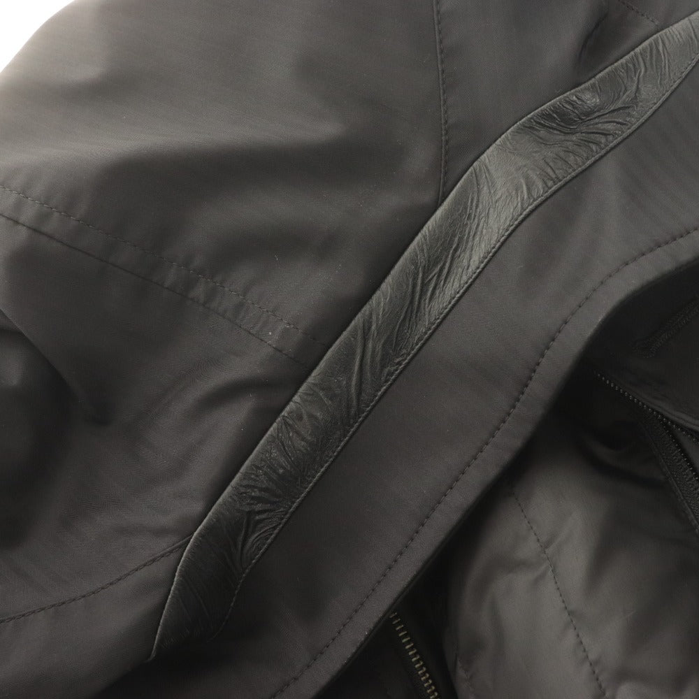 ■ 23区 HOMME コート 長袖 アウター スタンドカラー インナーダウン メンズ 50L C100～106 (XL相当）ブラック インナーダウン付き