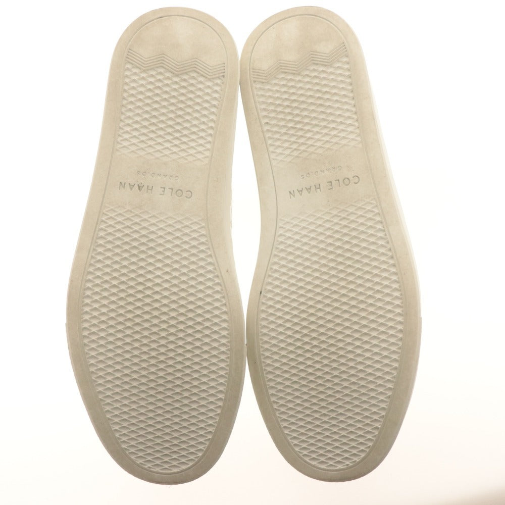 ■ コールハーン COLE HAAN スニーカー スリッポン 靴 グランドプロ スペクテイター レオパード レディース 24cm ホワイト系 箱付き