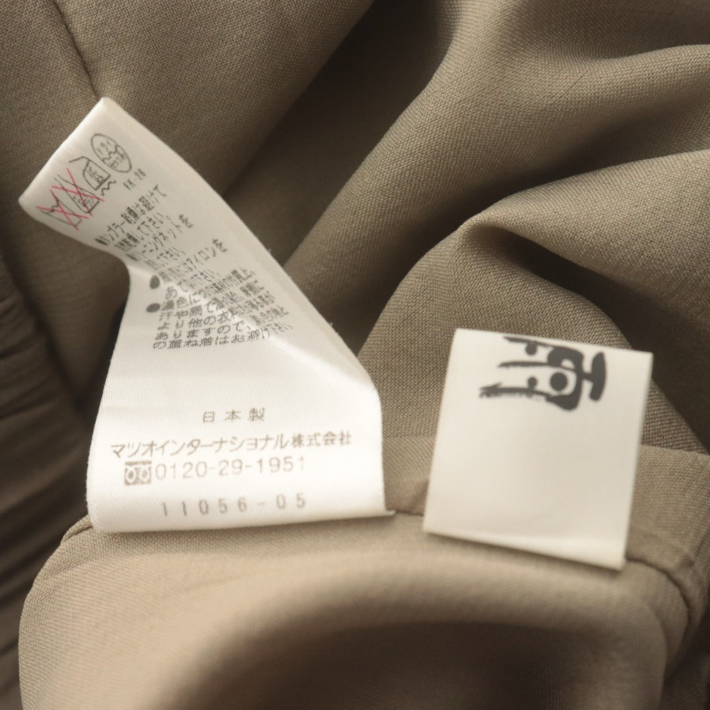 ■ 慈雨 ジウ ロングスカート ボトムス 変形 アシンメトリー 日本製 レディース 40（L相当）カーキグレー系
