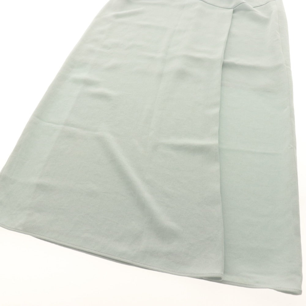 ■ ドレステリア DRESSTERIOR ロングスカート ボトムス Iライン ラップ風 レディース 36(S相当）ミントグリーン系 未使用 タグ付き