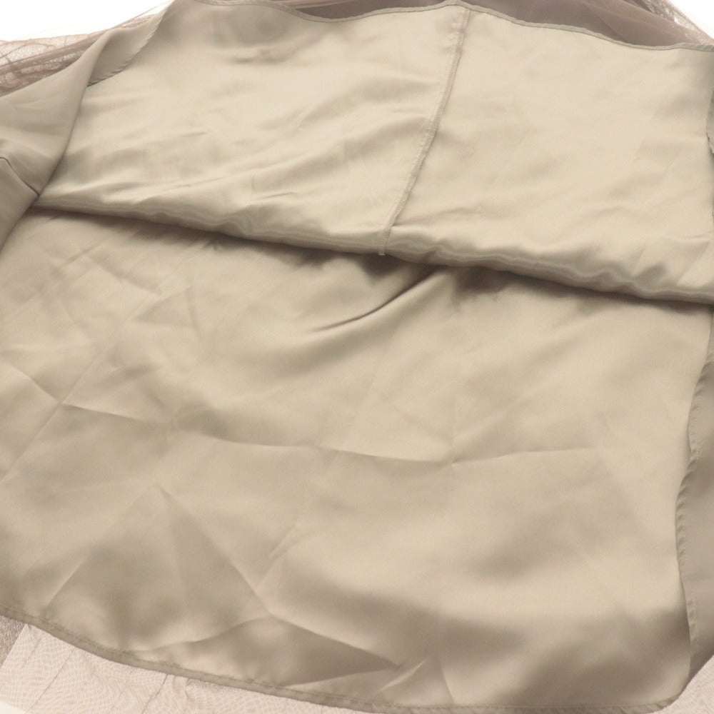 ■ トゥエルブクローゼット 12closet ロングスカート ボトムス プリーツ チュール レディース 38(M相当）モカ ブラウン グレー系