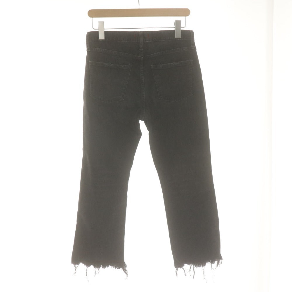 ■ レッドカード RED CARD デニムパンツ ボトムス ジーンズ フリンジ ダメージ加工 日本製 レディース 25(S~M相当）ブラック系