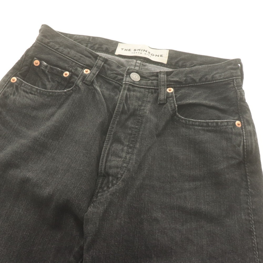 ■ シンゾーン THE SHINZONE デニムパンツ ボトムス ジーンズ カットオフ レディース 36(M~L相当) ダークグレー系