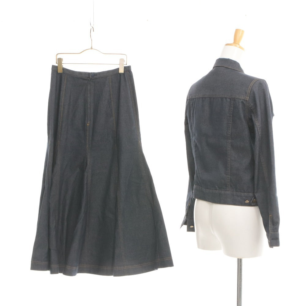 ■ INGEBORG インゲボルグ ジャケット スカート セットアップ トップス ボトムス デニム レディース S L インディゴ
