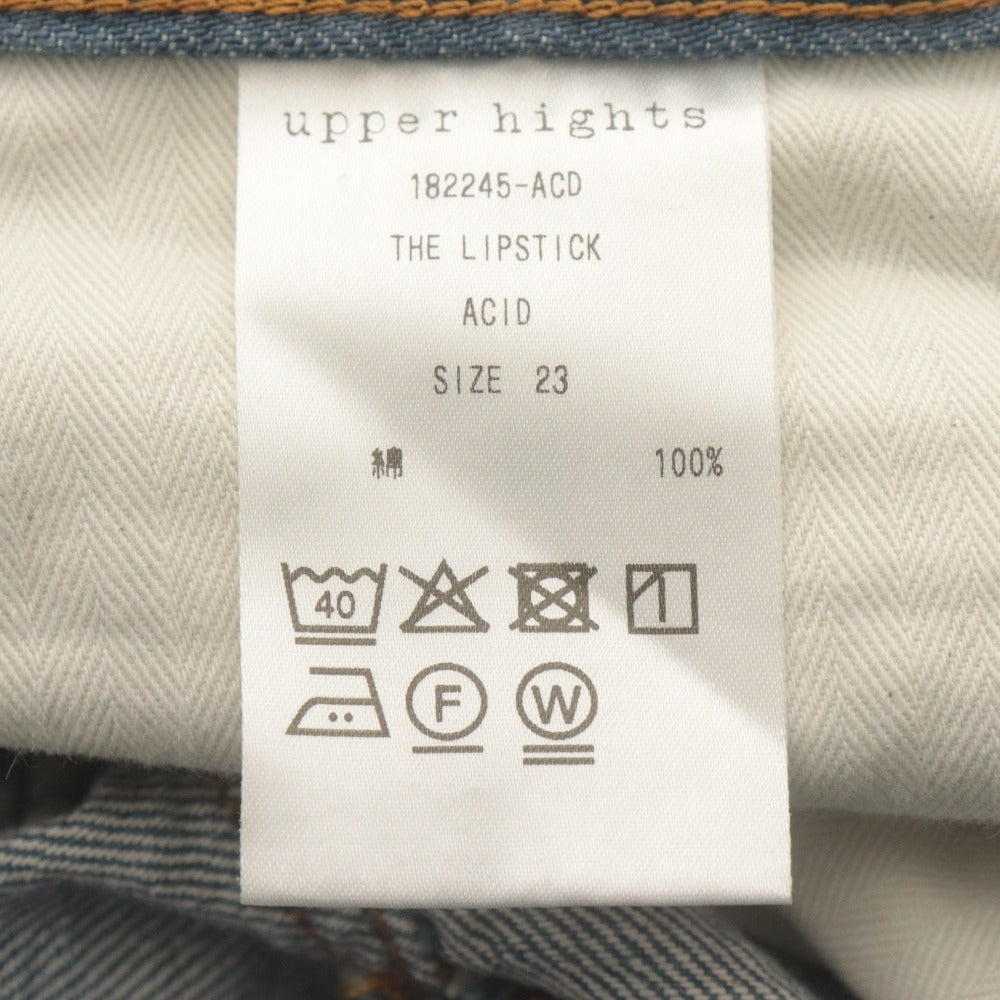 ■ アッパーハイツ upperhights デニムパンツ ボトムス ジーンズ スリム 日本製 レディース 23(XS~S相当）ブルー系