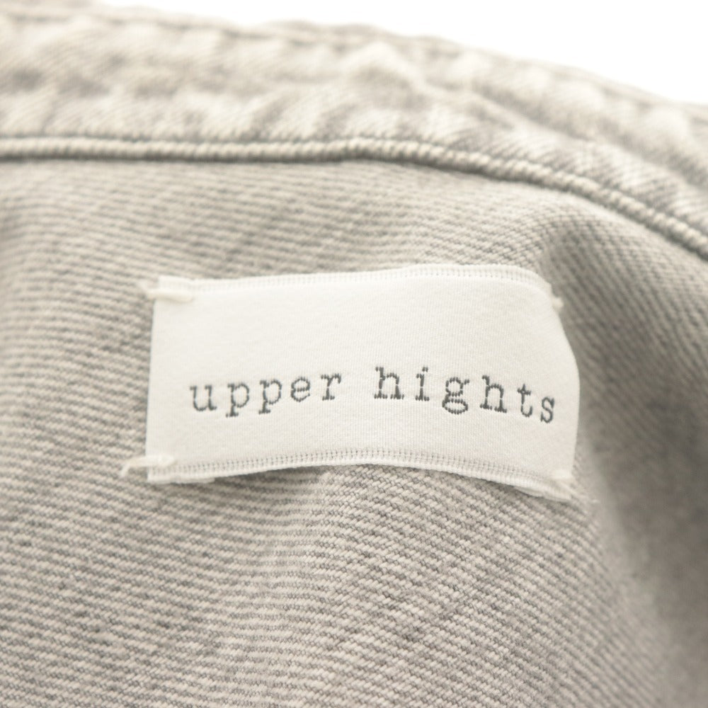■ アッパーハイツ upperhights デニムジャケット 長袖 アウター オーバーサイズ ビッグシルエット 日本製 レディース 1 ライトグレー系