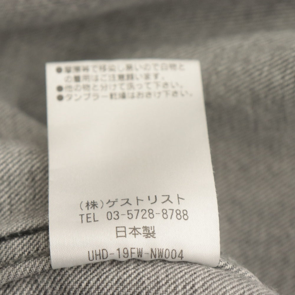 ■ アッパーハイツ upperhights デニムジャケット 長袖 アウター オーバーサイズ ビッグシルエット 日本製 レディース 1 ライトグレー系