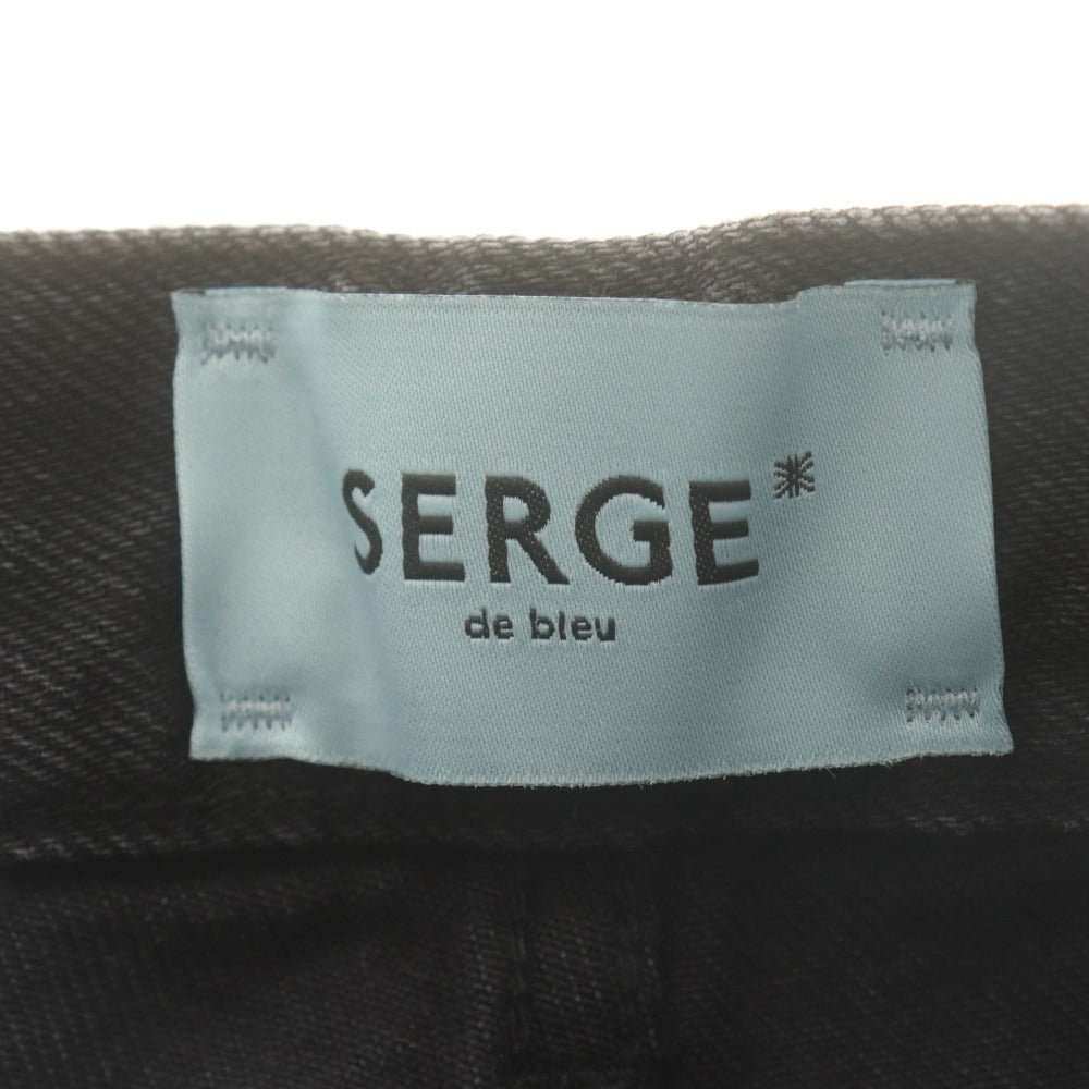 ■ サージ SERGE de bleu デニムパンツ ボトムス ジーンズ テーパード 日本製 レディース 23(XS相当） ブラック 未使用 タグ付き