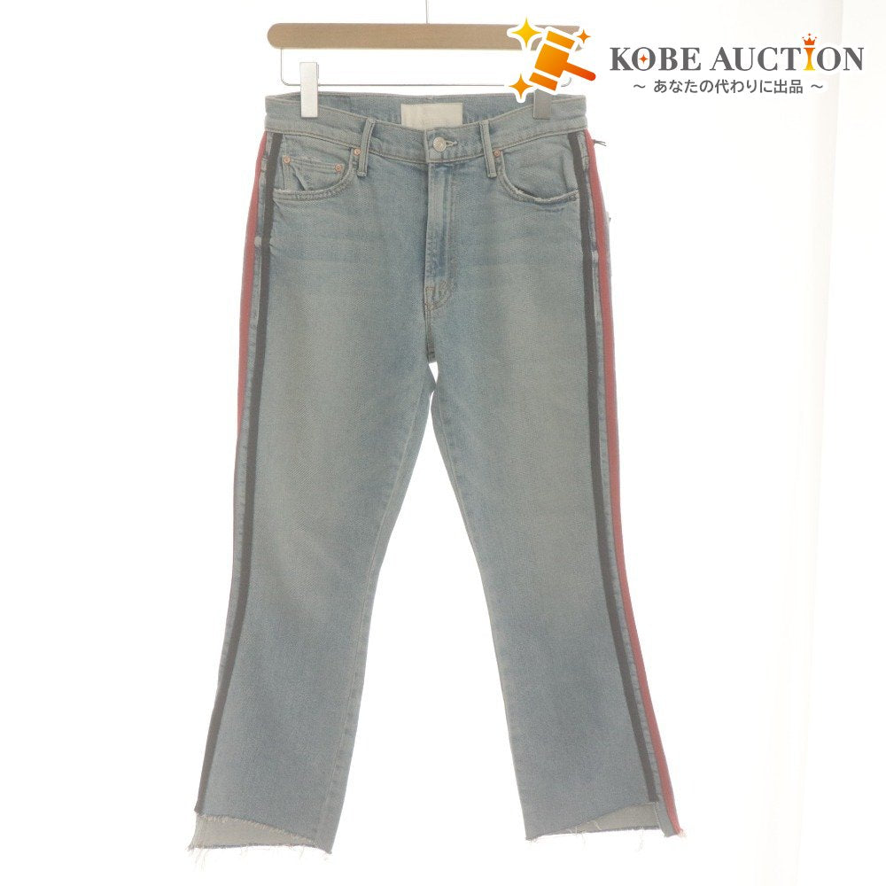 ■ マザー MOTHER デニムパンツ ボトムス ジーンズ カットオフ サイド ライン レディース 26(S~M相当）ライトブルー系 未使用 タグ付き