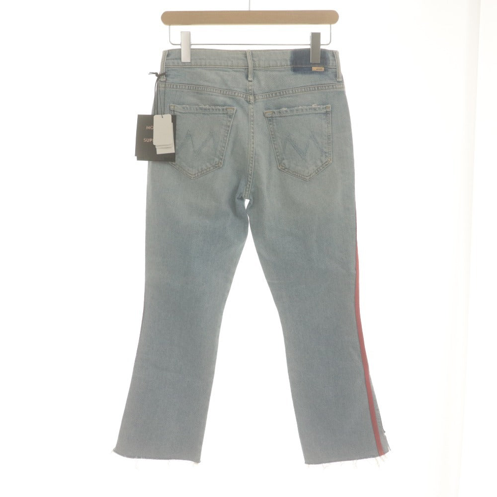 ■ マザー MOTHER デニムパンツ ボトムス ジーンズ カットオフ サイド ライン レディース 26(S~M相当）ライトブルー系 未使用 タグ付き