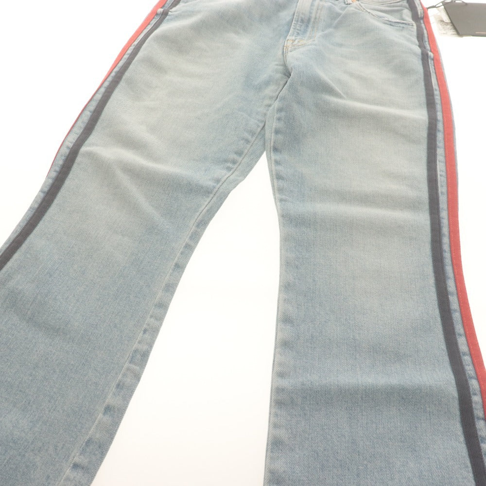 ■ マザー MOTHER デニムパンツ ボトムス ジーンズ カットオフ サイド ライン レディース 26(S~M相当）ライトブルー系 未使用 タグ付き
