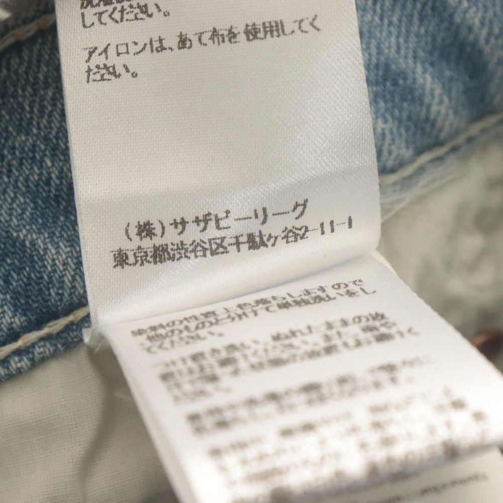 ■ マザー MOTHER デニムパンツ ボトムス ジーンズ カットオフ サイド ライン レディース 26(S~M相当）ライトブルー系 未使用 タグ付き