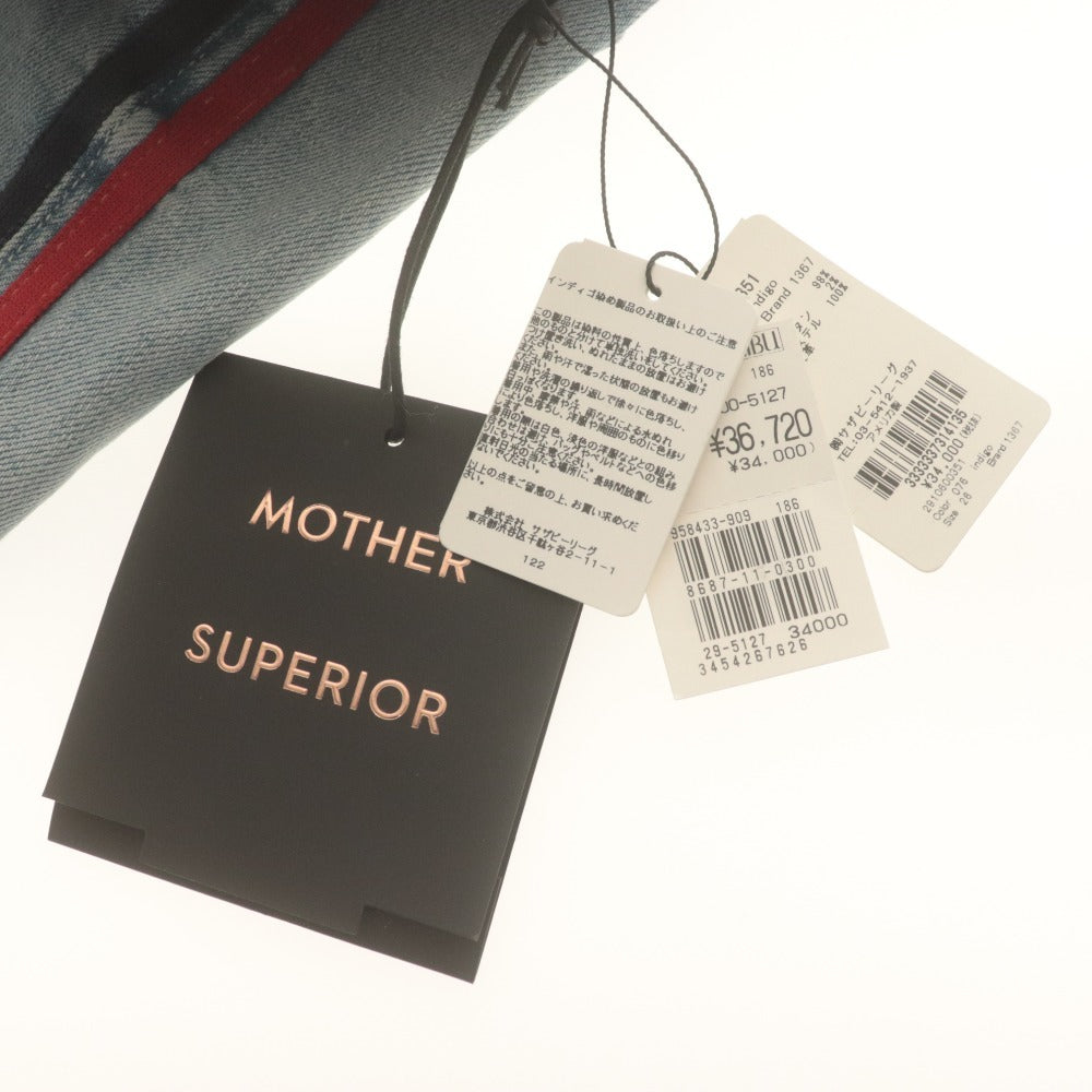 ■ マザー MOTHER デニムパンツ ボトムス ジーンズ カットオフ サイド ライン レディース 26(S~M相当）ライトブルー系 未使用 タグ付き