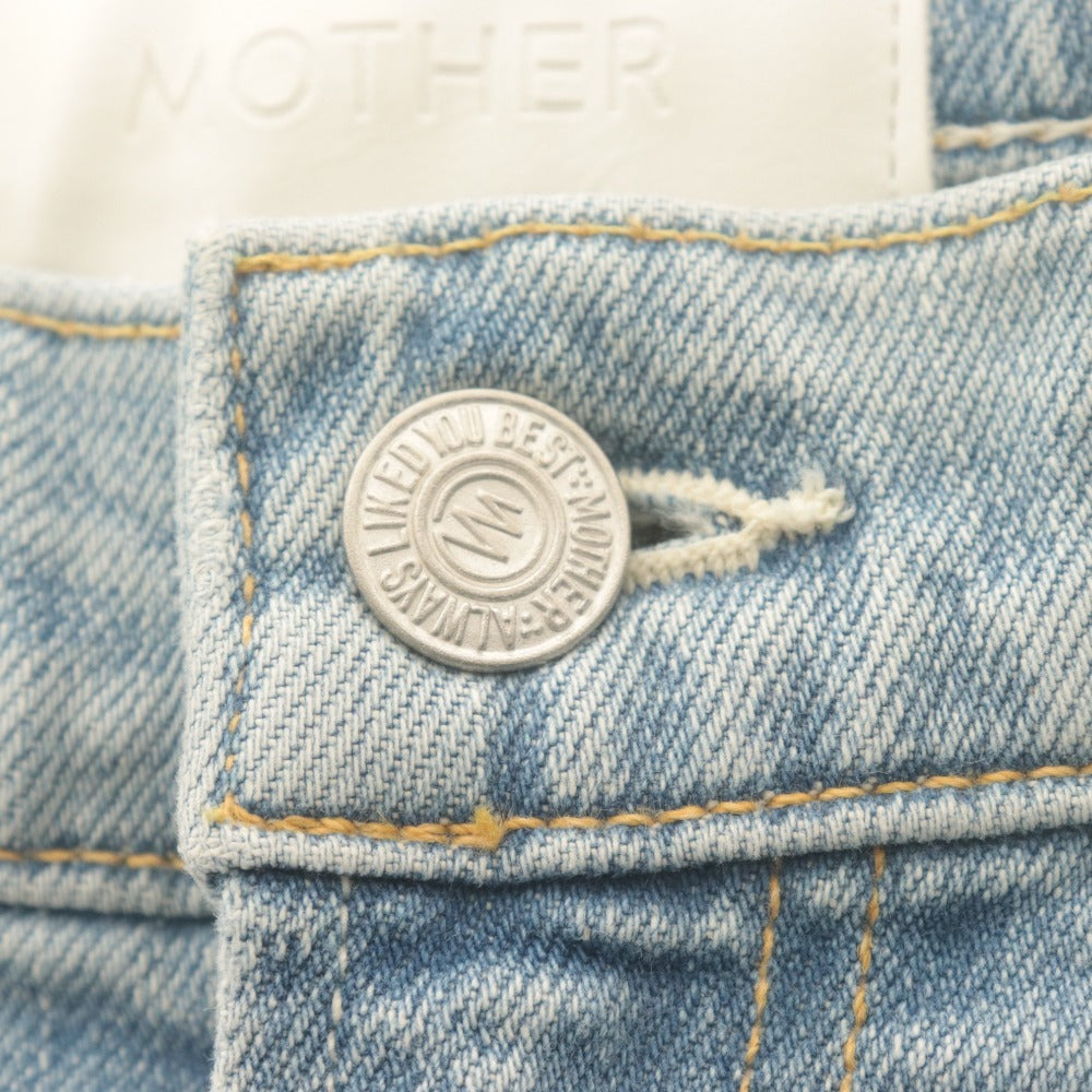 ■ マザー MOTHER デニムパンツ ボトムス ジーンズ カットオフ サイド ライン レディース 26(S~M相当）ライトブルー系 未使用 タグ付き