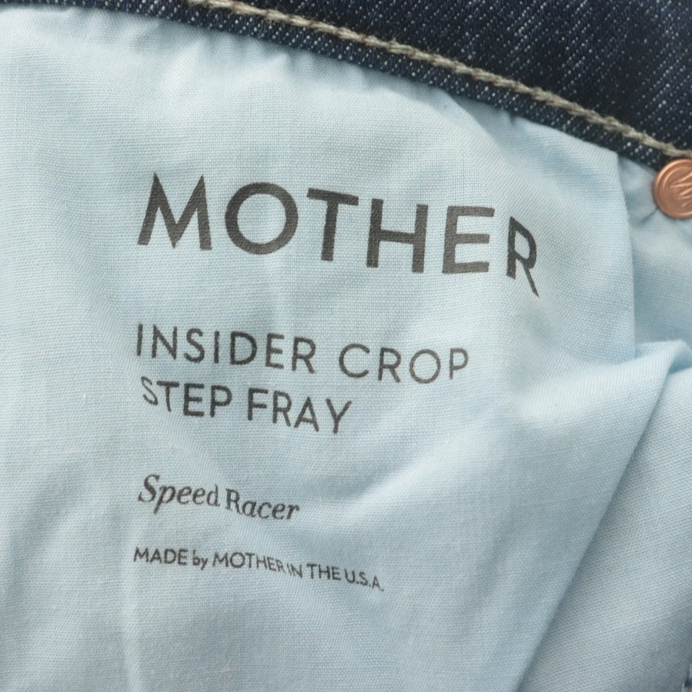 ■ マザー MOTHER デニムパンツ ボトムス ジーンズ カットオフ サイド ライン レディース 27(M相当）インディゴ