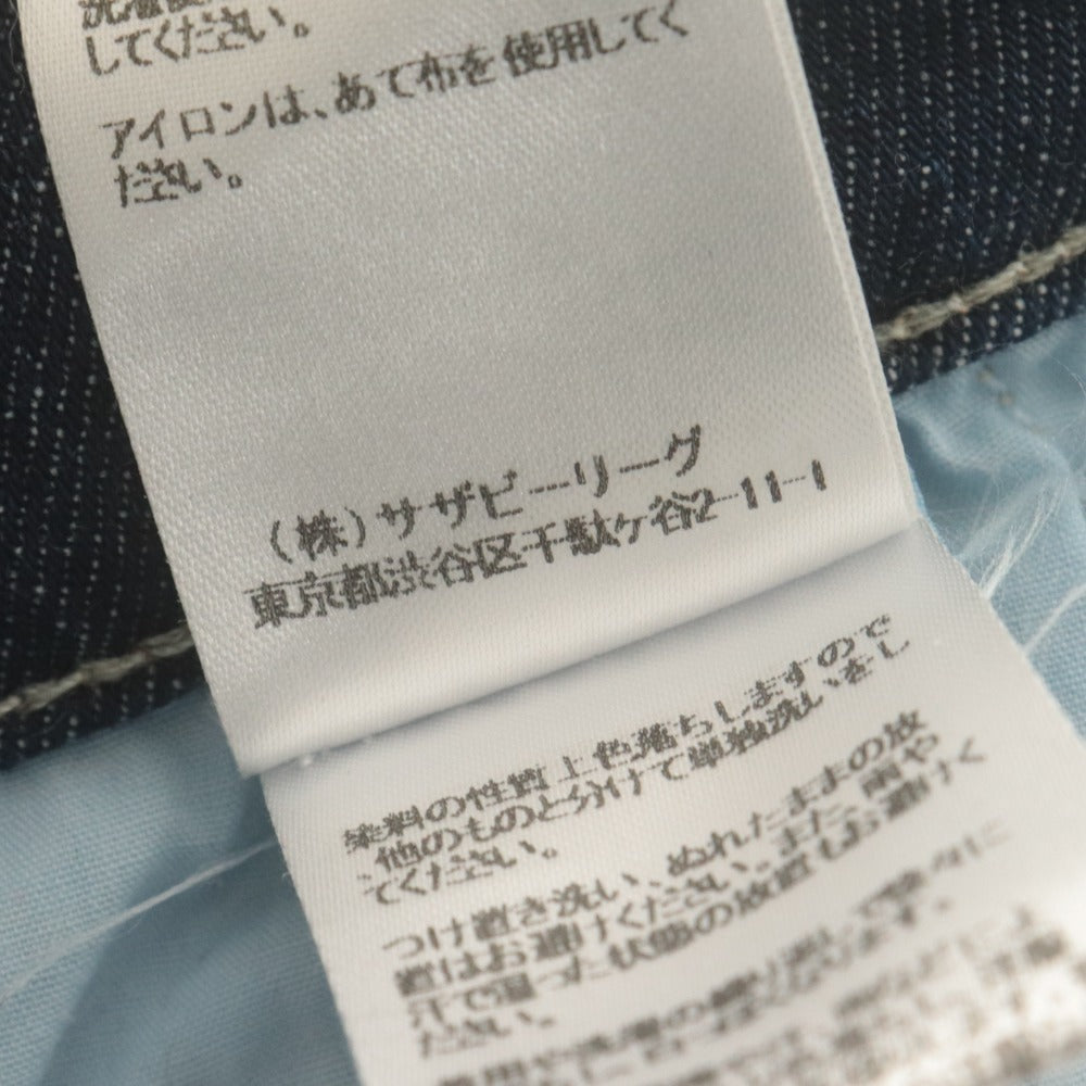 ■ マザー MOTHER デニムパンツ ボトムス ジーンズ カットオフ サイド ライン レディース 27(M相当）インディゴ