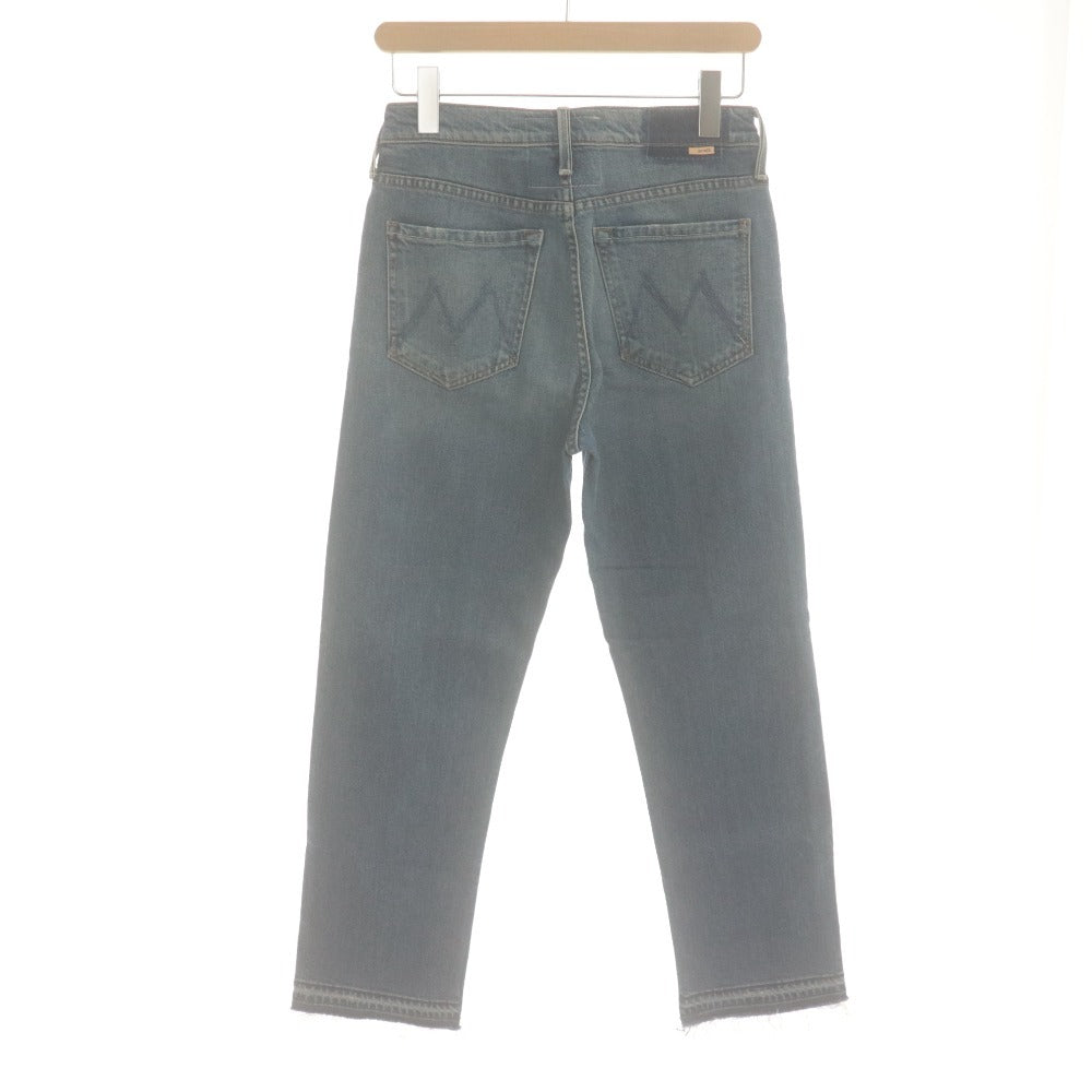■ マザー MOTHER デニムパンツ ボトムス ジーンズ カットオフ ダメージ加工 ユーズド加工 レディース 26(S~M相当）ブルー系