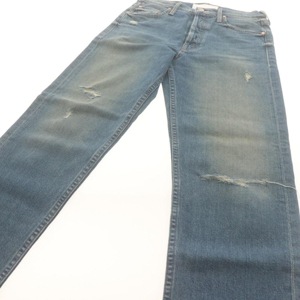 ■ マザー MOTHER デニムパンツ ボトムス ジーンズ カットオフ ダメージ加工 ユーズド加工 レディース 26(S~M相当）ブルー系