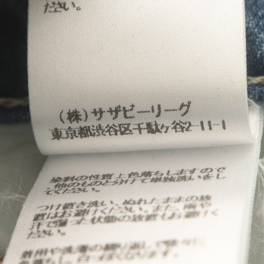 ■ マザー MOTHER デニムパンツ ボトムス ジーンズ カットオフ ダメージ加工 ユーズド加工 レディース 26(S~M相当）ブルー系