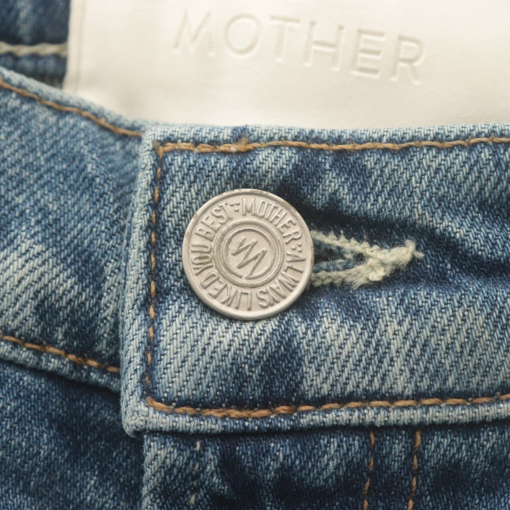 ■ マザー MOTHER デニムパンツ ボトムス ジーンズ カットオフ ダメージ加工 ユーズド加工 レディース 26(S~M相当）ブルー系