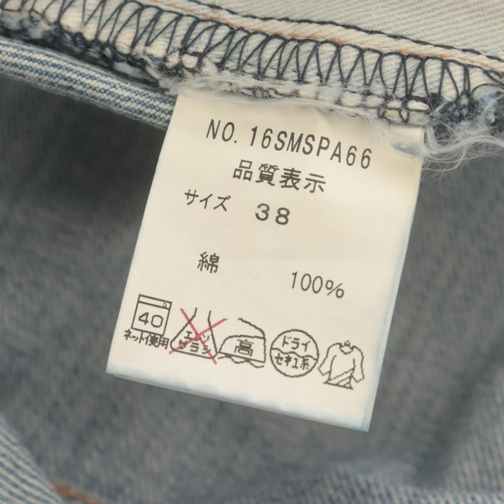 ■ THE SHINZONE シンゾーン ジーンズ パンツ ボトムス デニム コットン 裾カットオフ レディース 38 ブルー