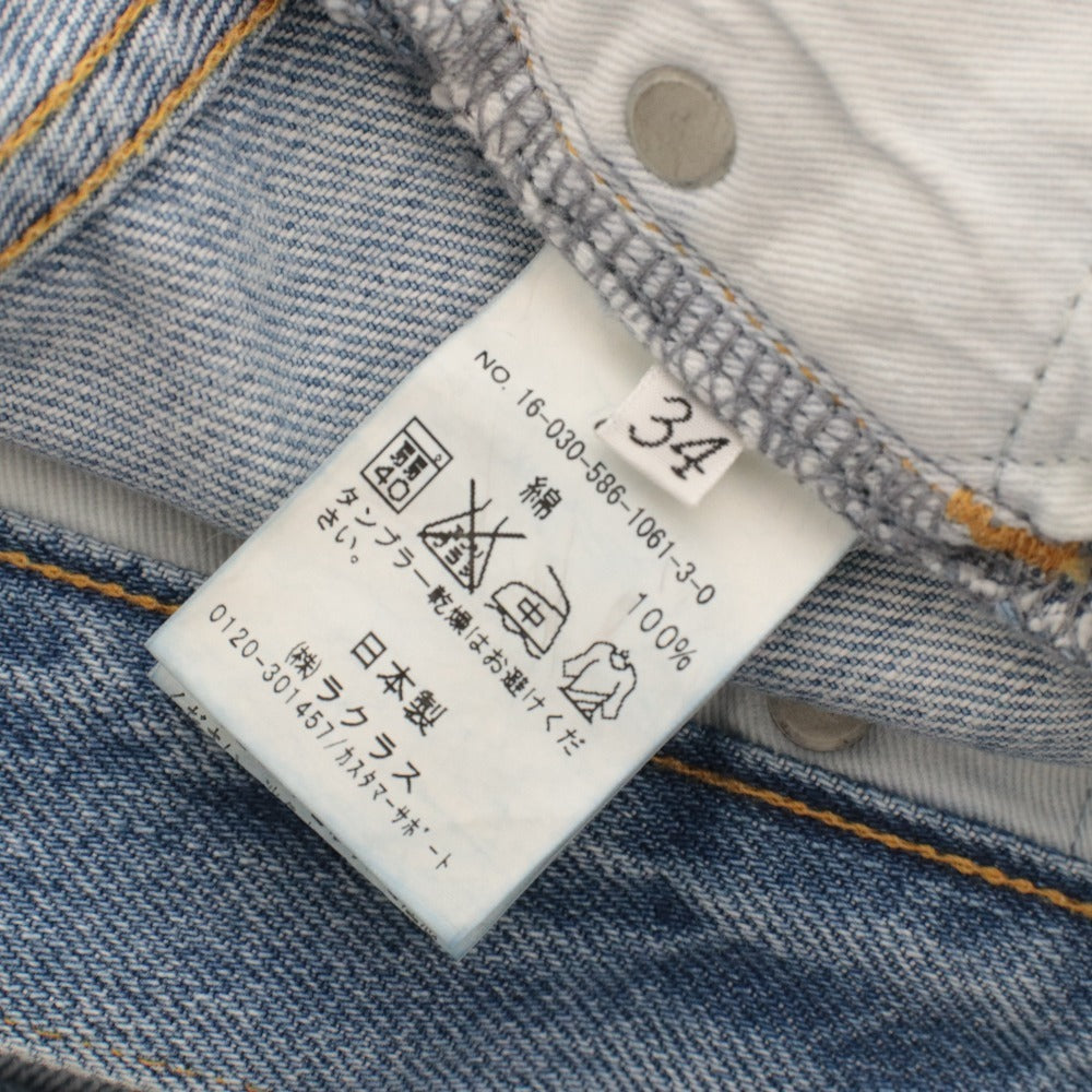 ■ AP STUDIO エーピー ストゥディオ ジーンズ パンツ ボトムス デニム カットオフ ボタンフライ アパルトモン レディース 34 ブルー