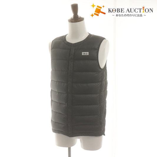 ■ NANGA WHITE LABEL Nanga Down Vest Outerwear NANGA x MOONLOID Collaboration Model Front Button Logo Embroidery Made in Japan Men's M Black