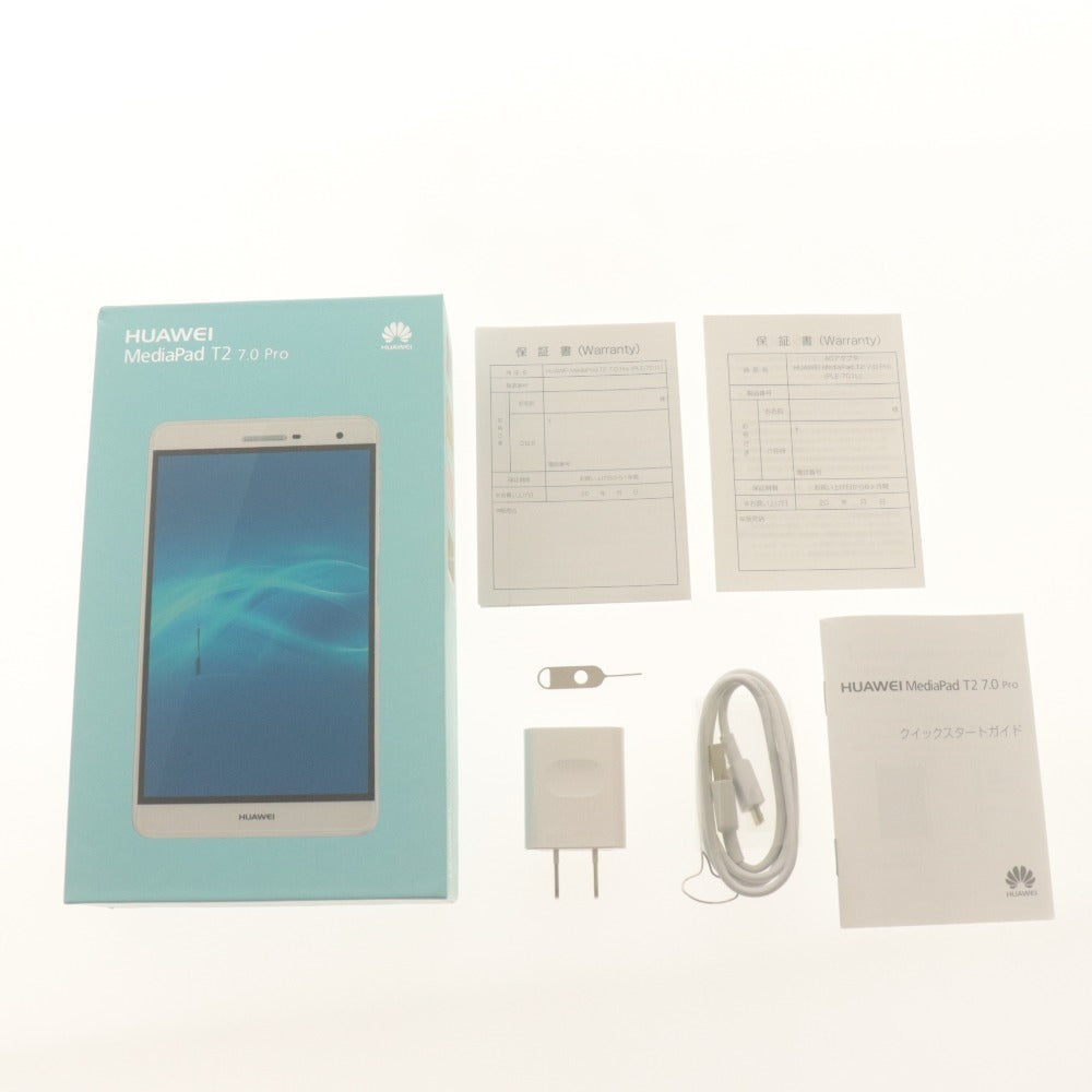 ■ HUAWEI ファーウェイ MediaPad T2 7.0 Pro PLE-701L ホワイト 16GB SIMフリー 付属品付き 動作確認済み 初期化済み