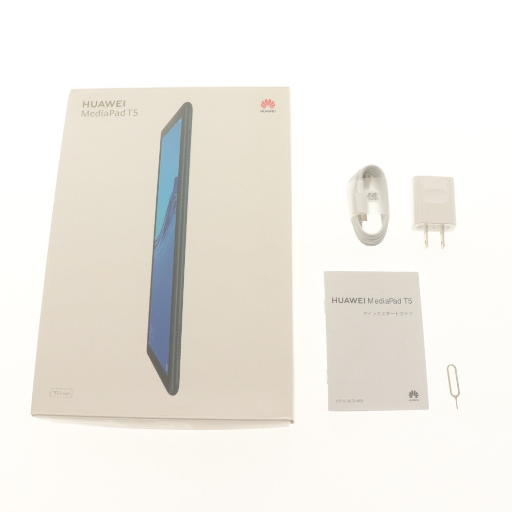 ■ HUAWEI Android タブレット MediaPad T5 AGS2-W09 ブラック 10.1インチ 32GB RAM3GB Wi-Fiモデル 付属品付き 動作確認,初期化済み 美品