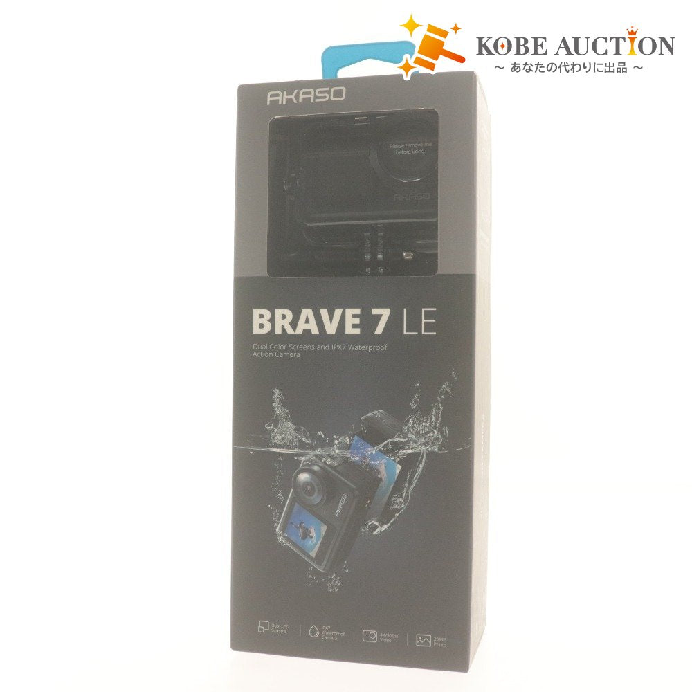 ■ AKASO アクションカメラ BRAVE 7 LE 4K/30fps 20MP IPX7 防水 手ぶれ補正 デュアルスクリーン 未使用 未開封