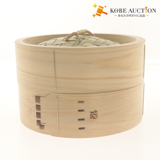 ■ Tashinam 特撰せいろ 国産ひのき仕立 JAPANESE HINOKI SEIRO 最高級 蒸し器 ヤマザクラ 竹 調理器具 全長24cm 未使用