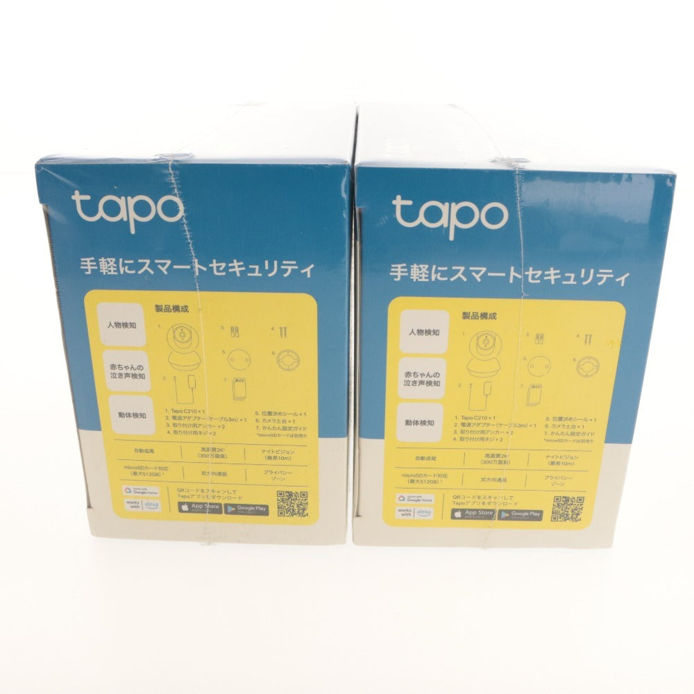 ■ TP-Link ティーピーリンク スマートカメラ 2台セット Tapo パンチルト ネットワーク Wi-Fiカメラ C210 フルHD 防犯 未開封 未使用