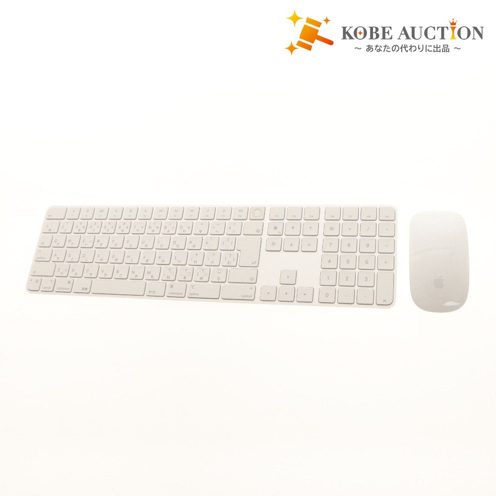 ■ Apple アップル マウス キーボード 2点セット まとめ売り A2520 A1657 Touch ID搭載Magic Keyboard テンキー Mac専用 Bluetooth