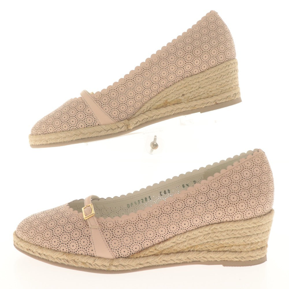 ■ Salvatore Ferragamo サルヴァトーレフェラガモ パンプス シューズ 靴 ベルト レディース 6 1/2 (24.0cm相当) ピンクベージュ系 袋付き