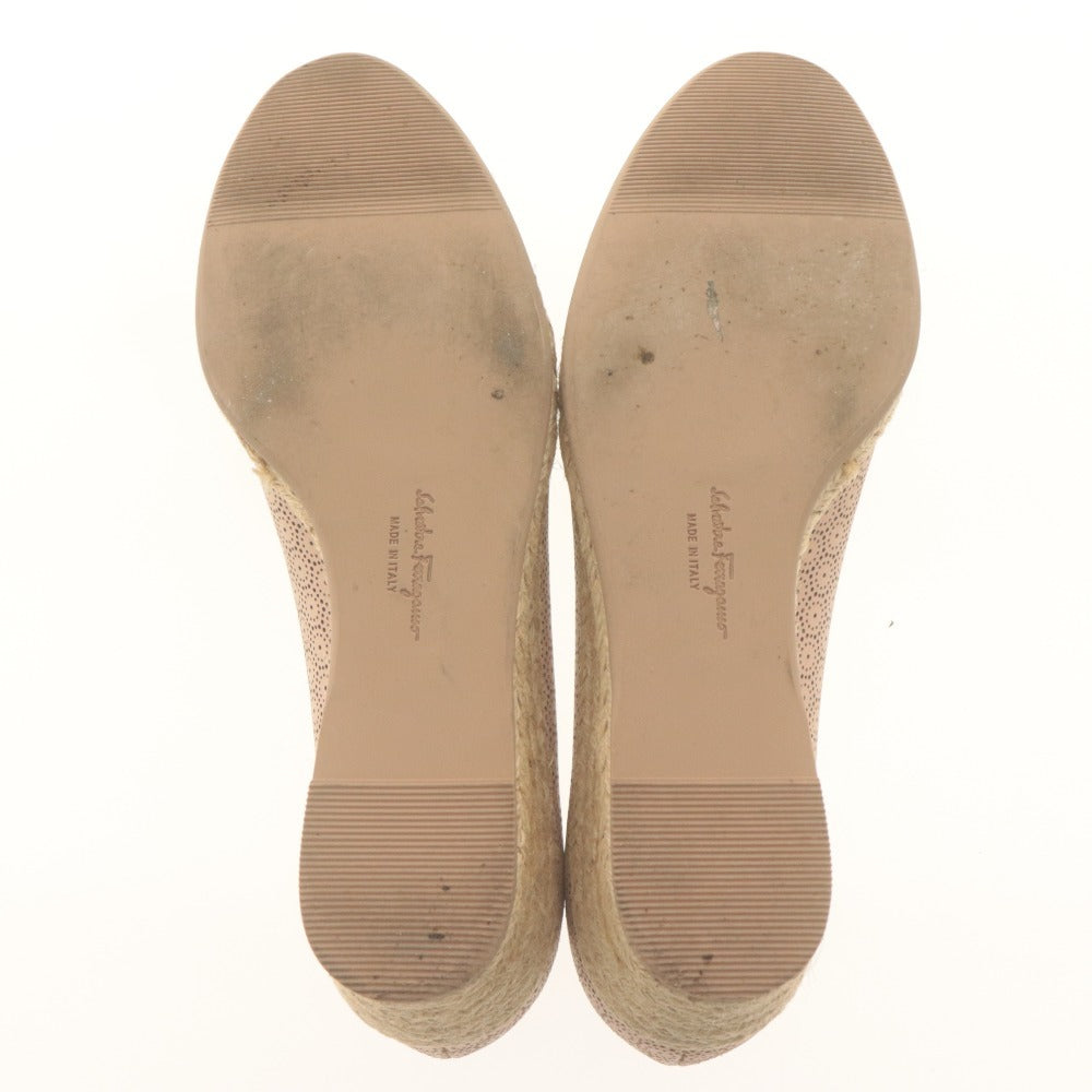 ■ Salvatore Ferragamo サルヴァトーレフェラガモ パンプス シューズ 靴 ベルト レディース 6 1/2 (24.0cm相当) ピンクベージュ系 袋付き