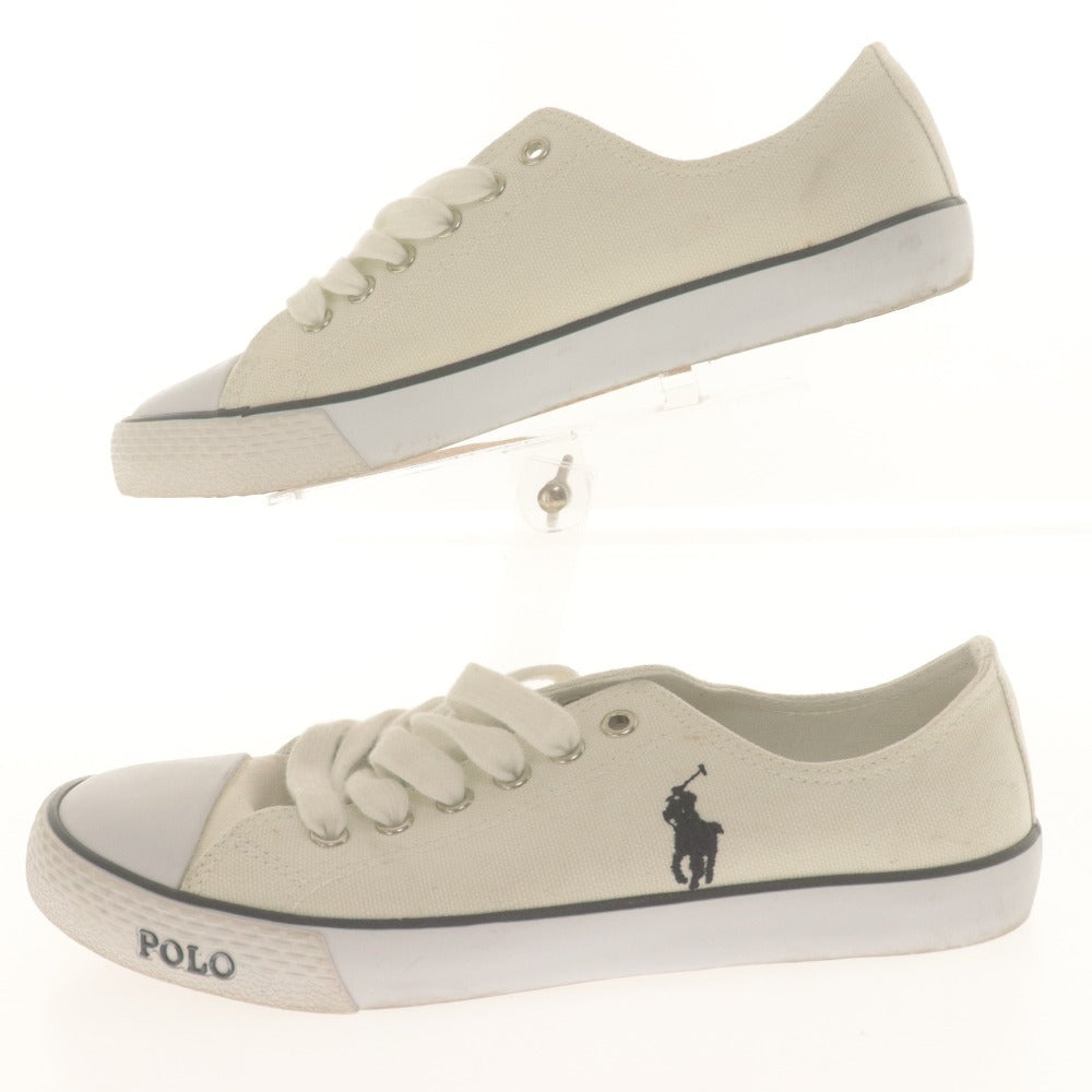 ■ POLO RALPH LAUREN ポロラルフローレン スニーカー シューズ 靴 紐 レディース メンズ 23.5cm ホワイト系