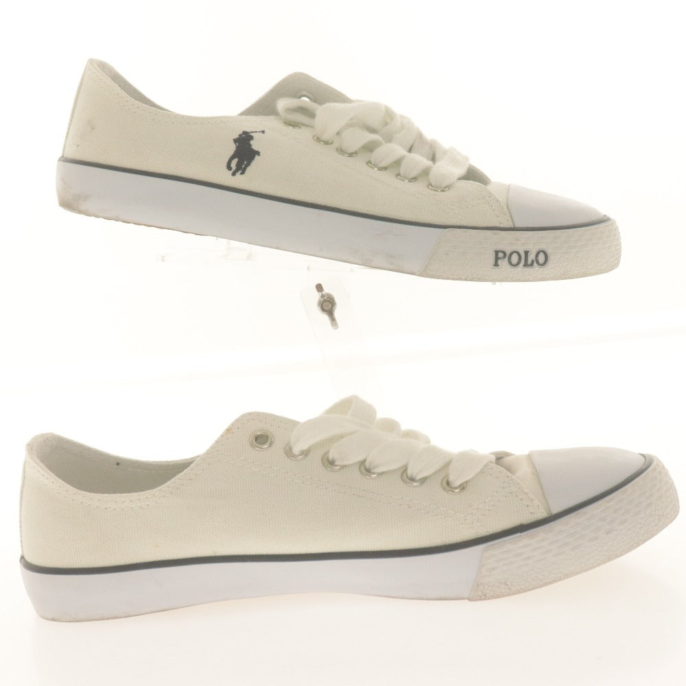 ■ POLO RALPH LAUREN ポロラルフローレン スニーカー シューズ 靴 紐 レディース メンズ 23.5cm ホワイト系
