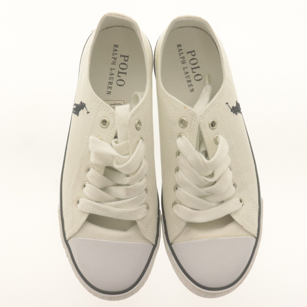 ■ POLO RALPH LAUREN ポロラルフローレン スニーカー シューズ 靴 紐 レディース メンズ 23.5cm ホワイト系