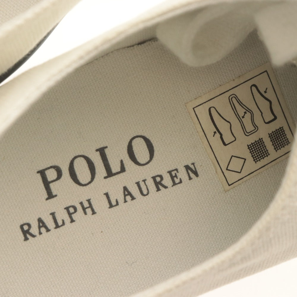 ■ POLO RALPH LAUREN ポロラルフローレン スニーカー シューズ 靴 紐 レディース メンズ 23.5cm ホワイト系