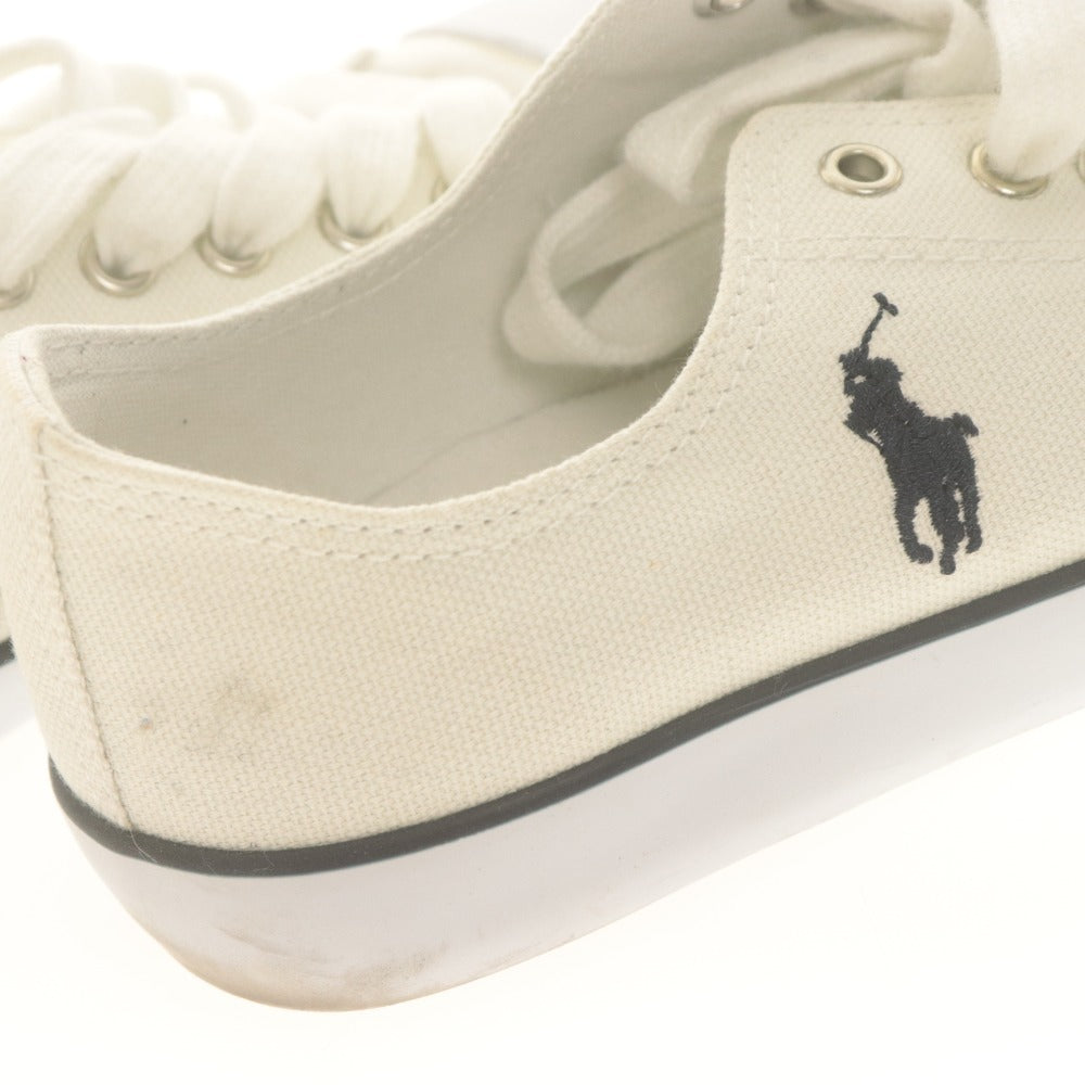 ■ POLO RALPH LAUREN ポロラルフローレン スニーカー シューズ 靴 紐 レディース メンズ 23.5cm ホワイト系